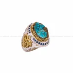 انگشتر فیروزه شجری مردانه کد 4570