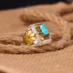 انگشتر فیروزه شجری مردانه کد 4554