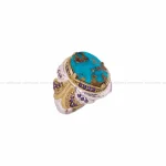 انگشتر فیروزه شجری مردانه کد 4480