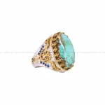 انگشتر فیروزه شجری مردانه کد 4493