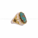 انگشتر فیروزه شجری مردانه کد 4496