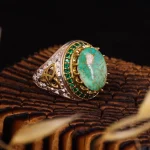 انگشتر فیروزه شجری مردانه کد 4476