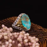 انگشتر فیروزه شجری مردانه کد 4481