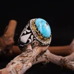 انگشتر فيروزه شجری مردانه کد 4444