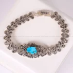دستبند فیروزه زنانه کد 4353