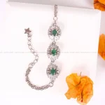 دستبند زمرد زنانه کد 4357