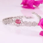 دستبند یاقوت سرخ زنانه کد 4362