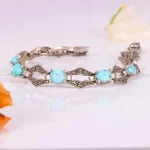 دستبند فیروزه زنانه کد 4364