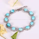 دستبند فیروزه زنانه کد 4366