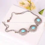 دستبند فیروزه زنانه کد 4368