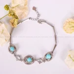 دستبند فیروزه زنانه کد 4370