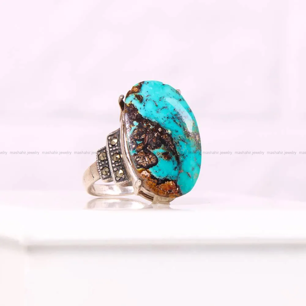 انگشتر فیروزه شجری زنانه کد 7341