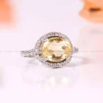 انگشتر سیترین زنانه کد 4382