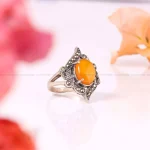 انگشتر عقیق زنانه کد 4386