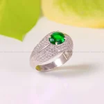 انگشتر طرح زمرد زنانه کد 4397