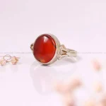 انگشتر عقیق زنانه کد 4400