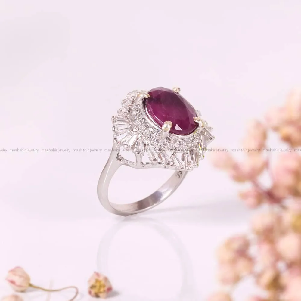 انگشتر یاقوت زنانه کد 4405
