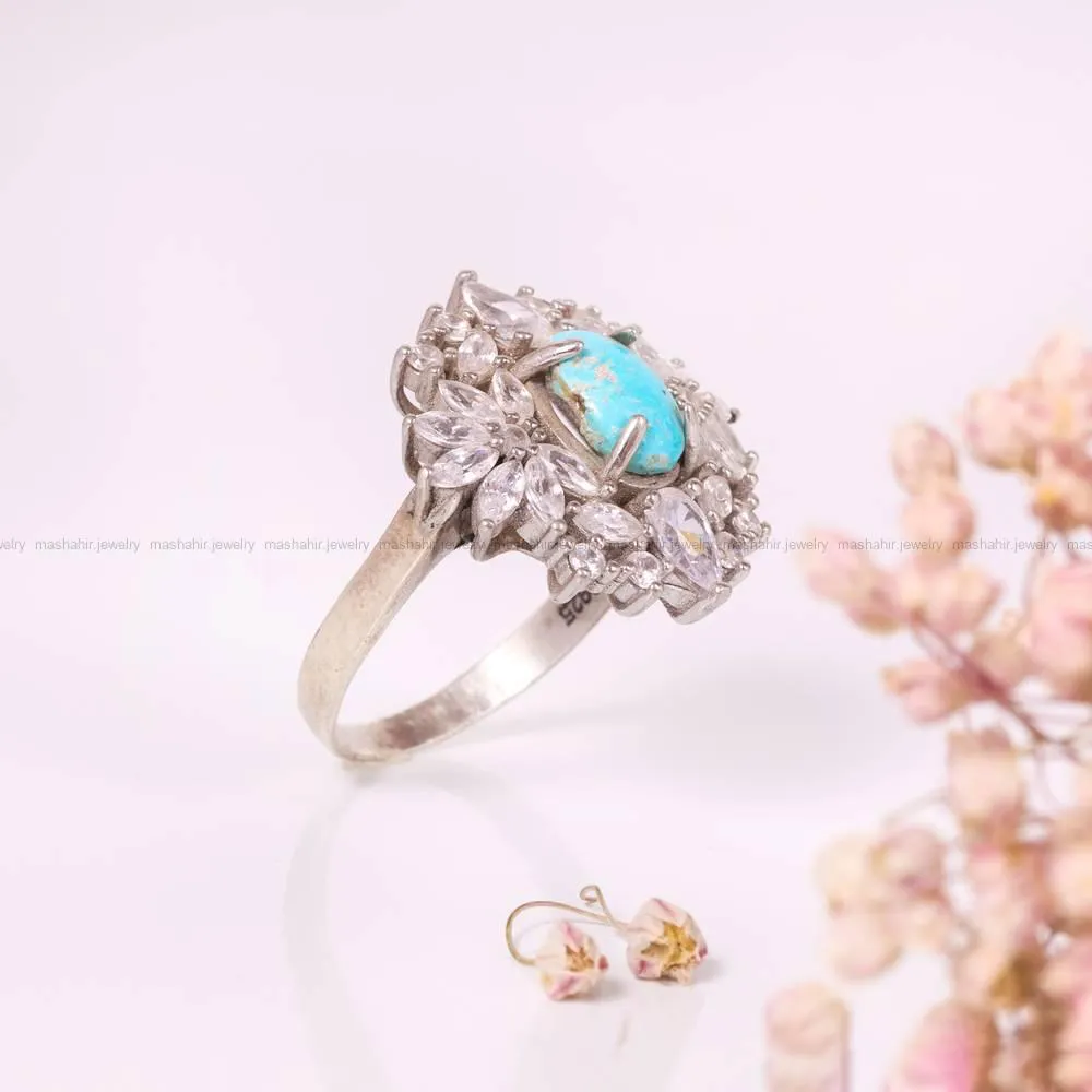 انگشتر فیروزه شجری زنانه کد 4408