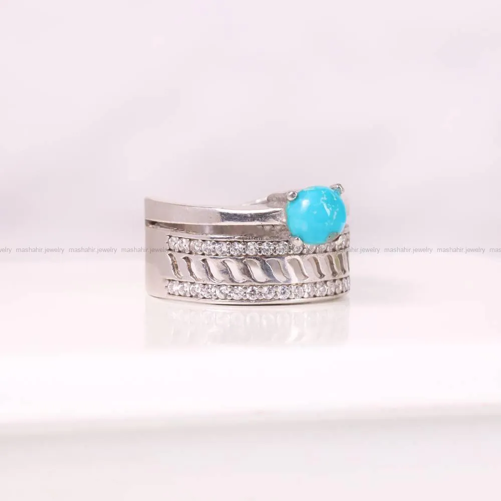 انگشتر فیروزه شجری زنانه کد 4409
