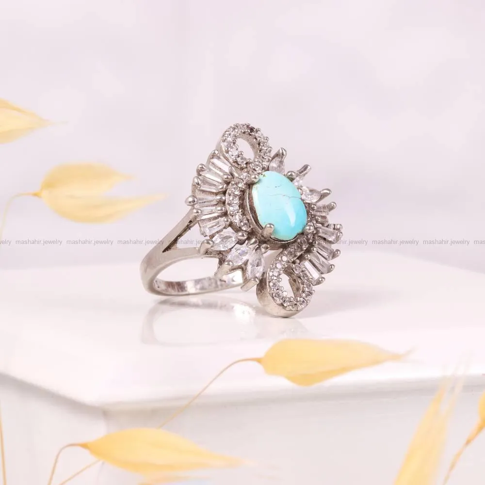 انگشتر فیروزه شجری زنانه کد 4412