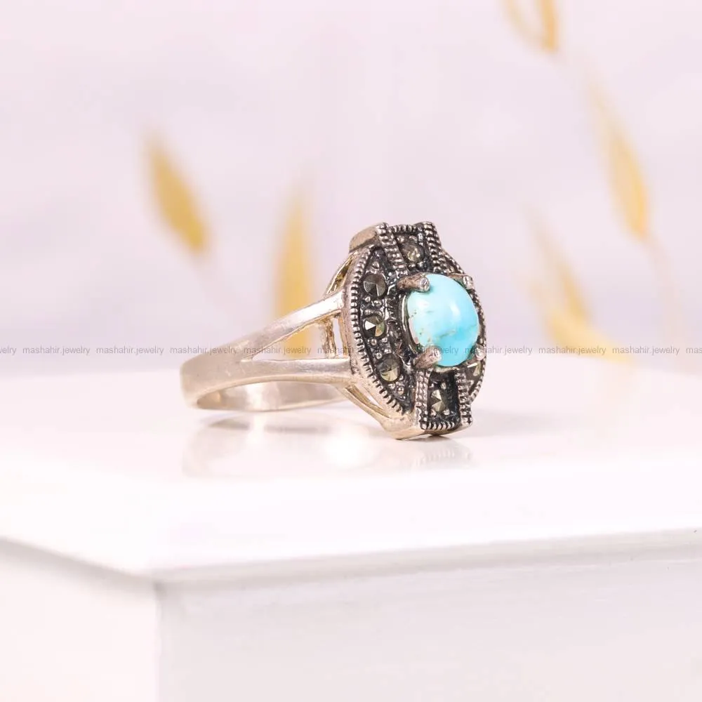 انگشتر فیروزه شجری زنانه کد 4414