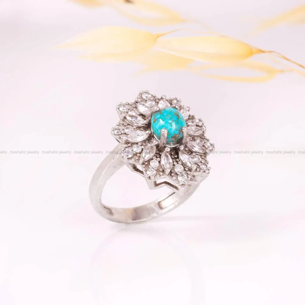 انگشتر فیروزه شجری زنانه کد 4422