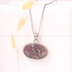 گردنبند عقیق شجر زنانه کد 4424