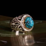 انگشتر فیروزه شجری مردانه کد 390