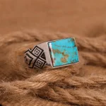 انگشتر فیروزه شجری مردانه کد 4140