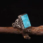 انگشتر فیروزه شجری مردانه کد 4156