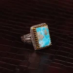 انگشتر فیروزه شجری مردانه کد 4161