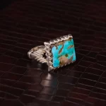 انگشتر فیروزه شجری مردانه کد 4162