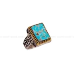 انگشتر فیروزه شجری مردانه کد 4129