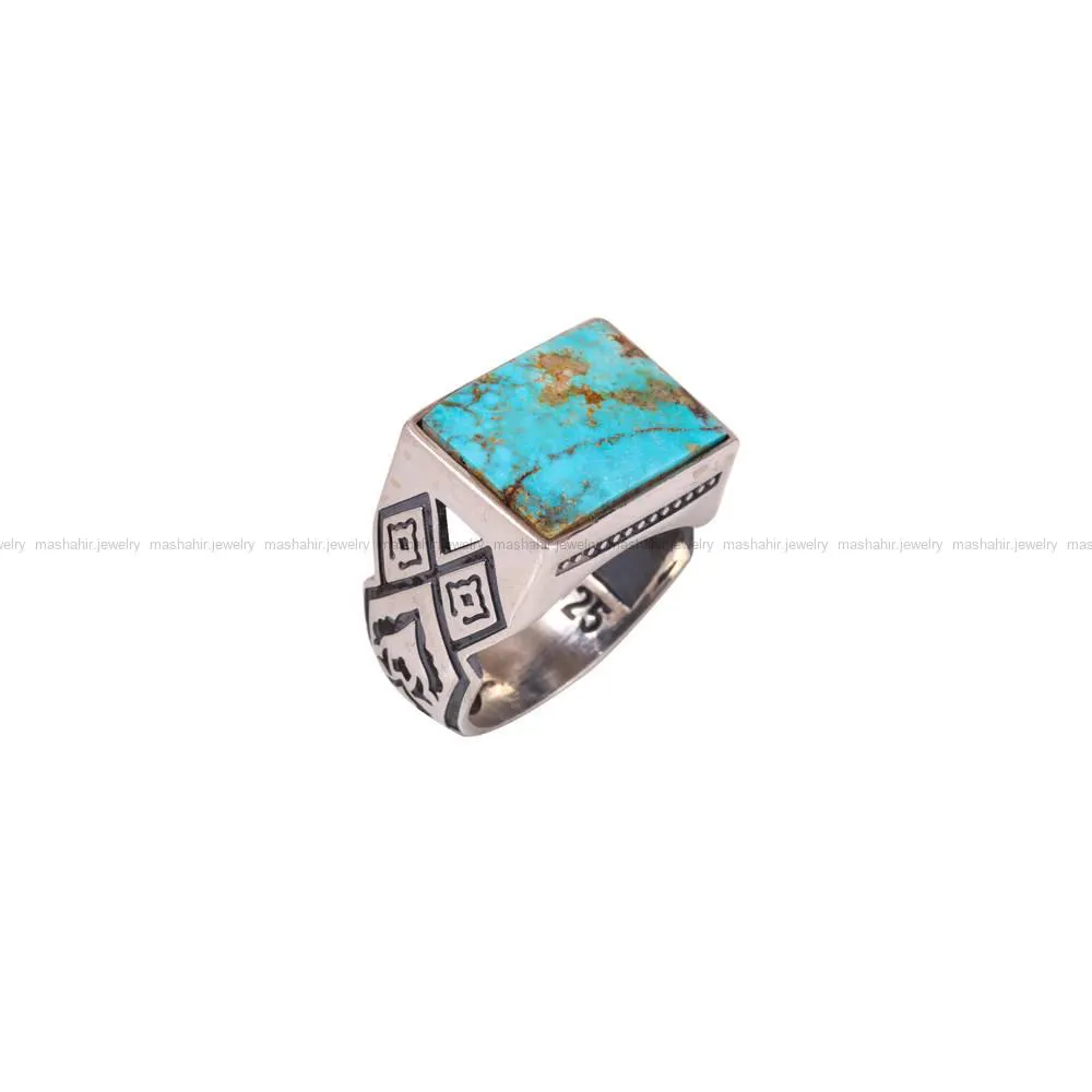 انگشتر فیروزه شجری مردانه