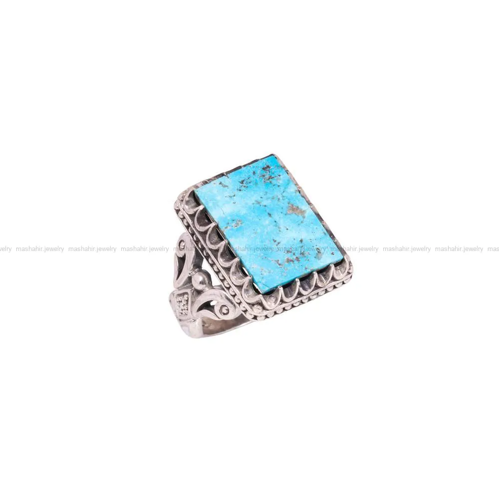 انگشتر فیروزه شجری مردانه کد 4156