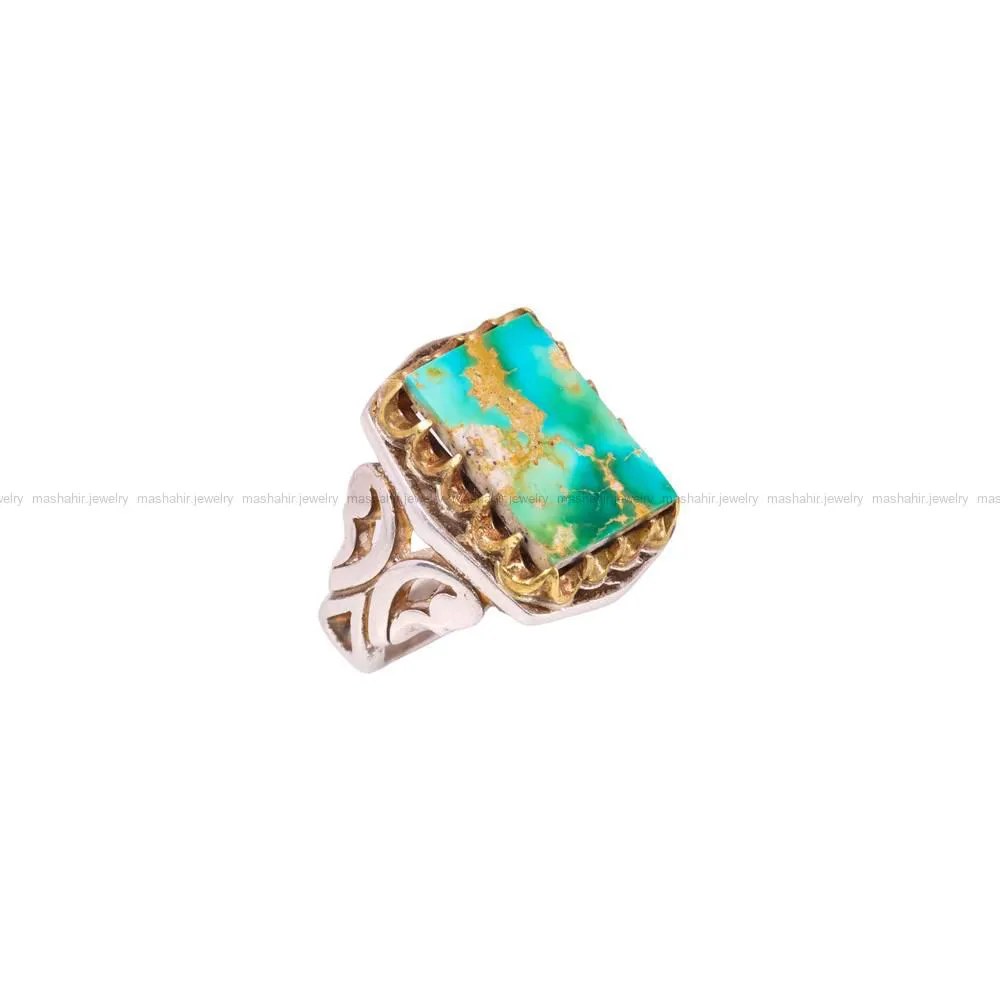 انگشتر فیروزه شجری مردانه کد 4157