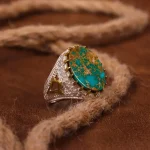 انگشتر فیروزه شجری مردانه کد 4217