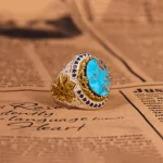 انگشتر فیروزه شجری مردانه کد 4233