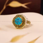 انگشتر فیروزه شجری مردانه کد 4247