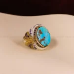 انگشتر فیروزه شجری مردانه کد 4251