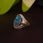 انگشتر فیروزه شجری مردانه کد 4255