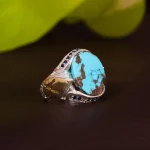 انگشتر فیروزه شجری مردانه کد 4261