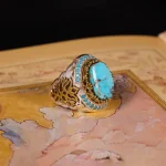 انگشتر فیروزه شجری مردانه کد 4263