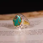 انگشتر فیروزه شجری مردانه کد 4267