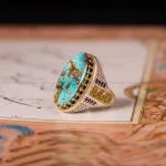 انگشتر فیروزه شجری مردانه کد 4281