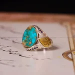 انگشتر فیروزه شجری مردانه کد 4282