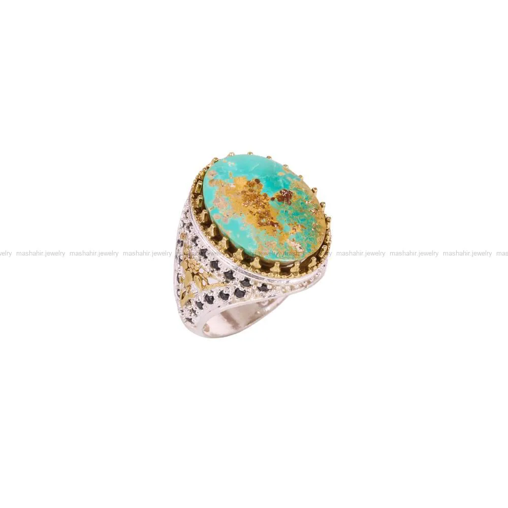انگشتر فیروزه شجری مردانه کد 4225