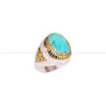 انگشتر فیروزه شجری مردانه کد 4272