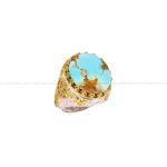 انگشتر فیروزه شجری مردانه کد 4273