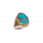 انگشتر فیروزه شجری مردانه کد 4292